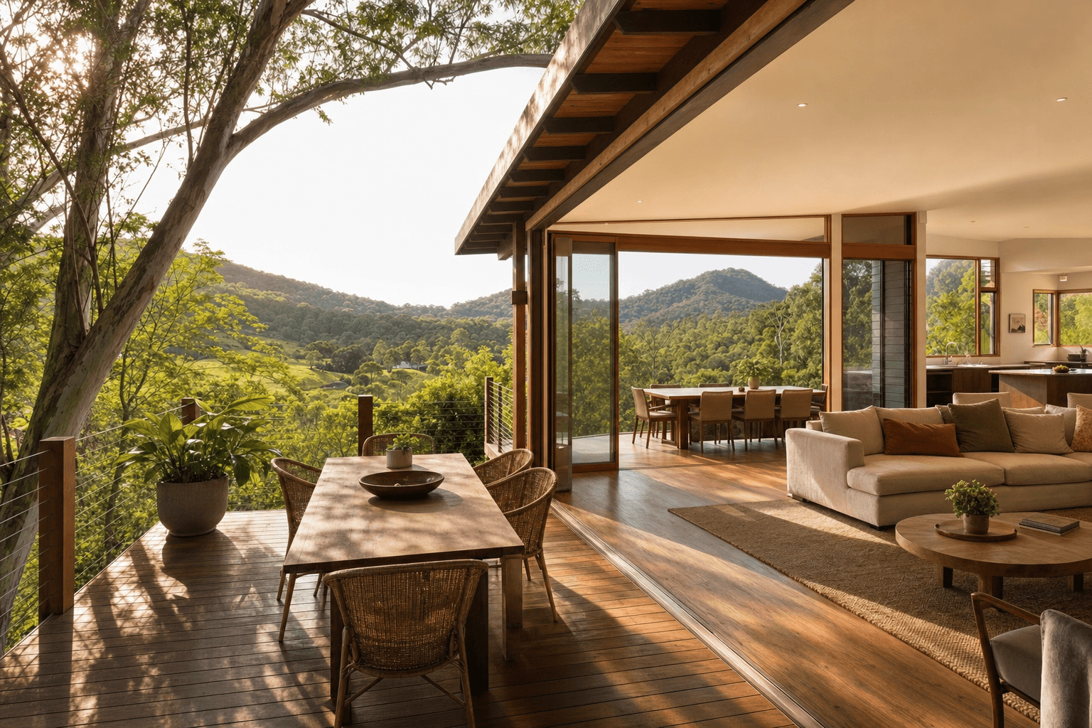 Gold Coast Hinterland property with lush greenery and natural light